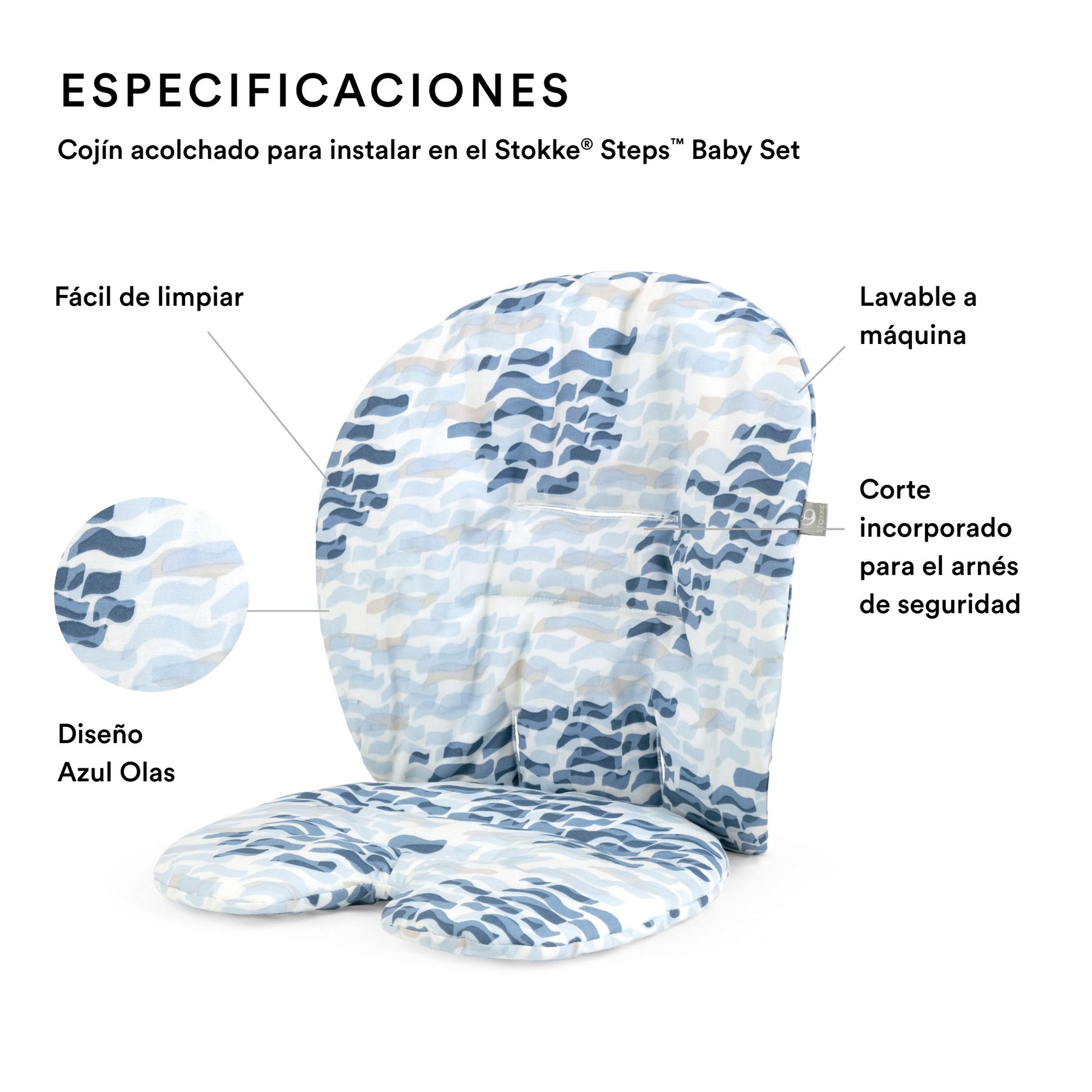 COJÍN PARA SILLA STOKKE MODELO STEPS