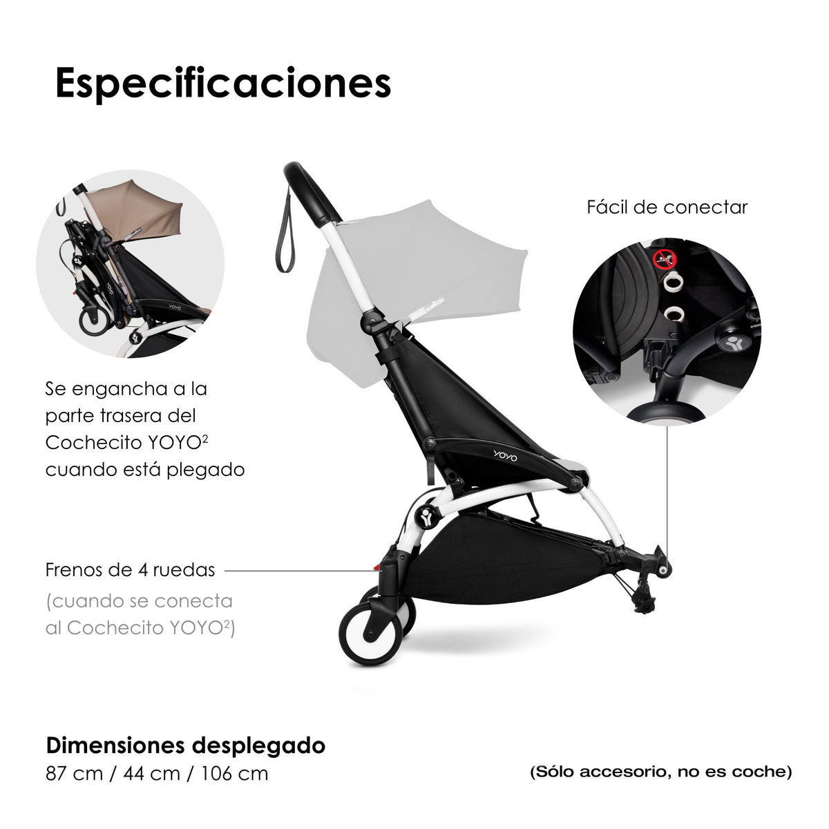 YOYO CONNECT ACCESORIO PARA COCHE YOYO² CHASIS COLOR BLANCO (NO ES COCHE)