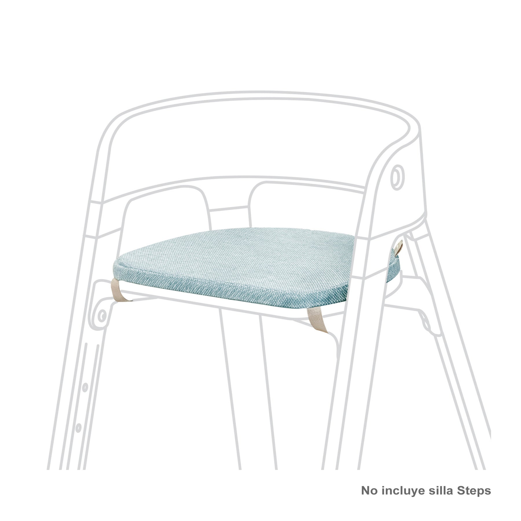 COJÍN ACOLCHADO PARA SILLA STOKKE MODELO STEPS