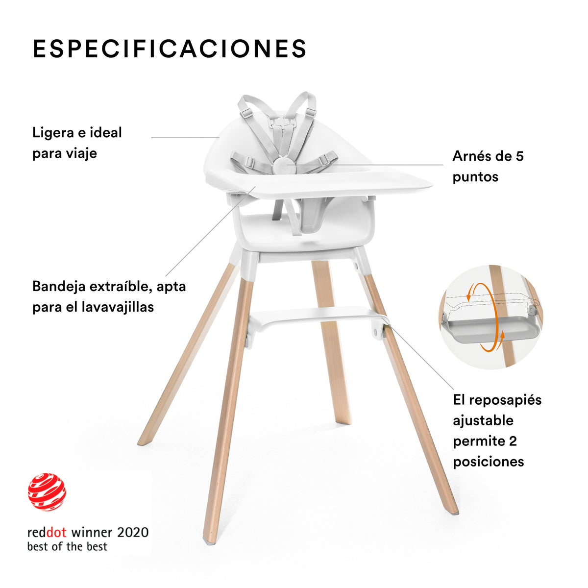 Silla de comer Modelo CLIKK STOKKE