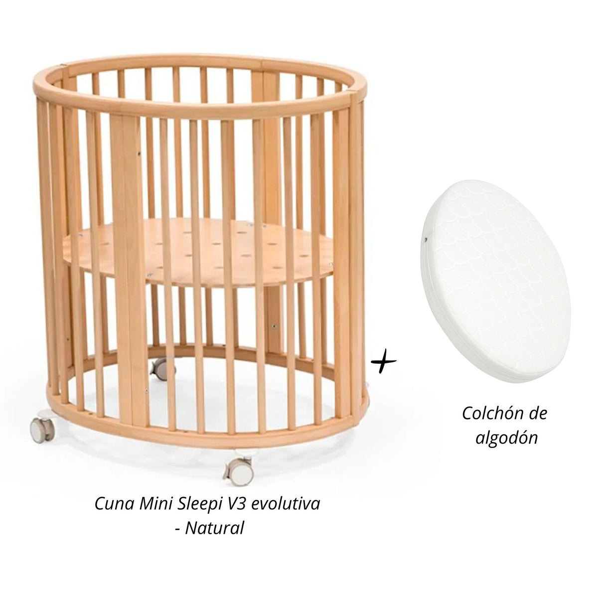 Cuna Mini Sleepi V3 evolutiva + Colchón Stokke