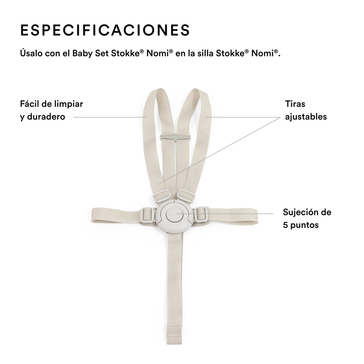 ARNÉS PARA SILLA MODELO NOMI STOKKE