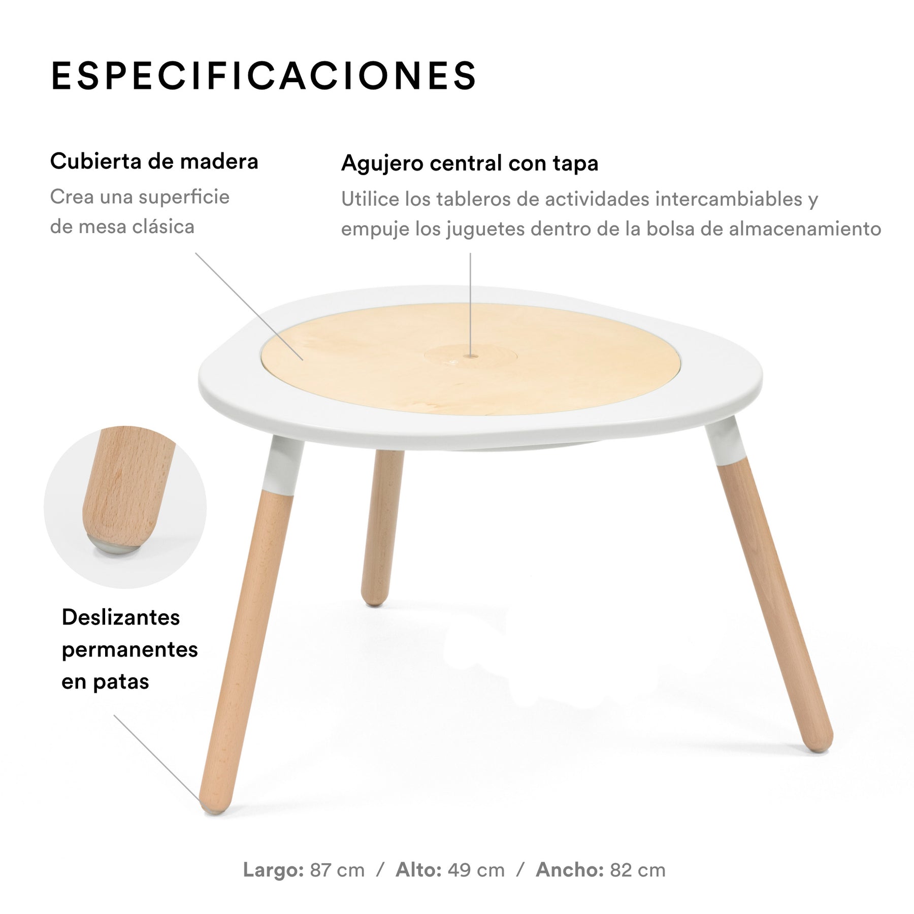 MESA INFANTIL MODELO MUTABLE™ V2 82 X 49 X 87 CM STOKKE