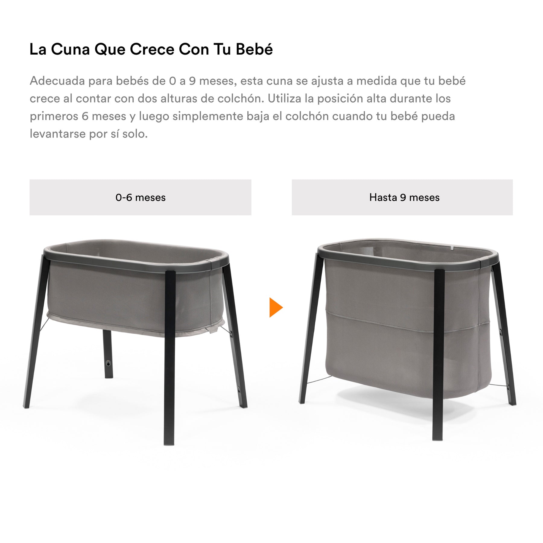 MINI CUNA MODELO SNOOZI™ PARA BEBÉS DE 0 A 9 MESES STOKKE