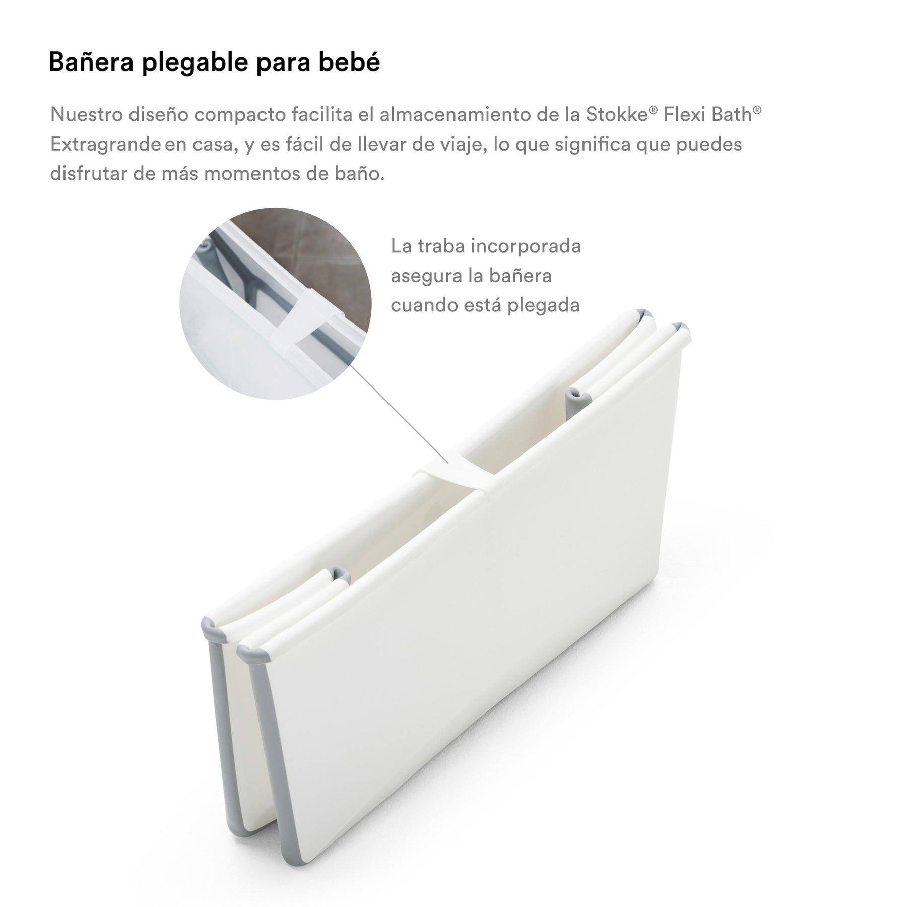 BUNDLE BAÑERA PLEGABLE FLEXI BATH XL + SOPORTE PARA RECIÉN NACIDO STOKKE