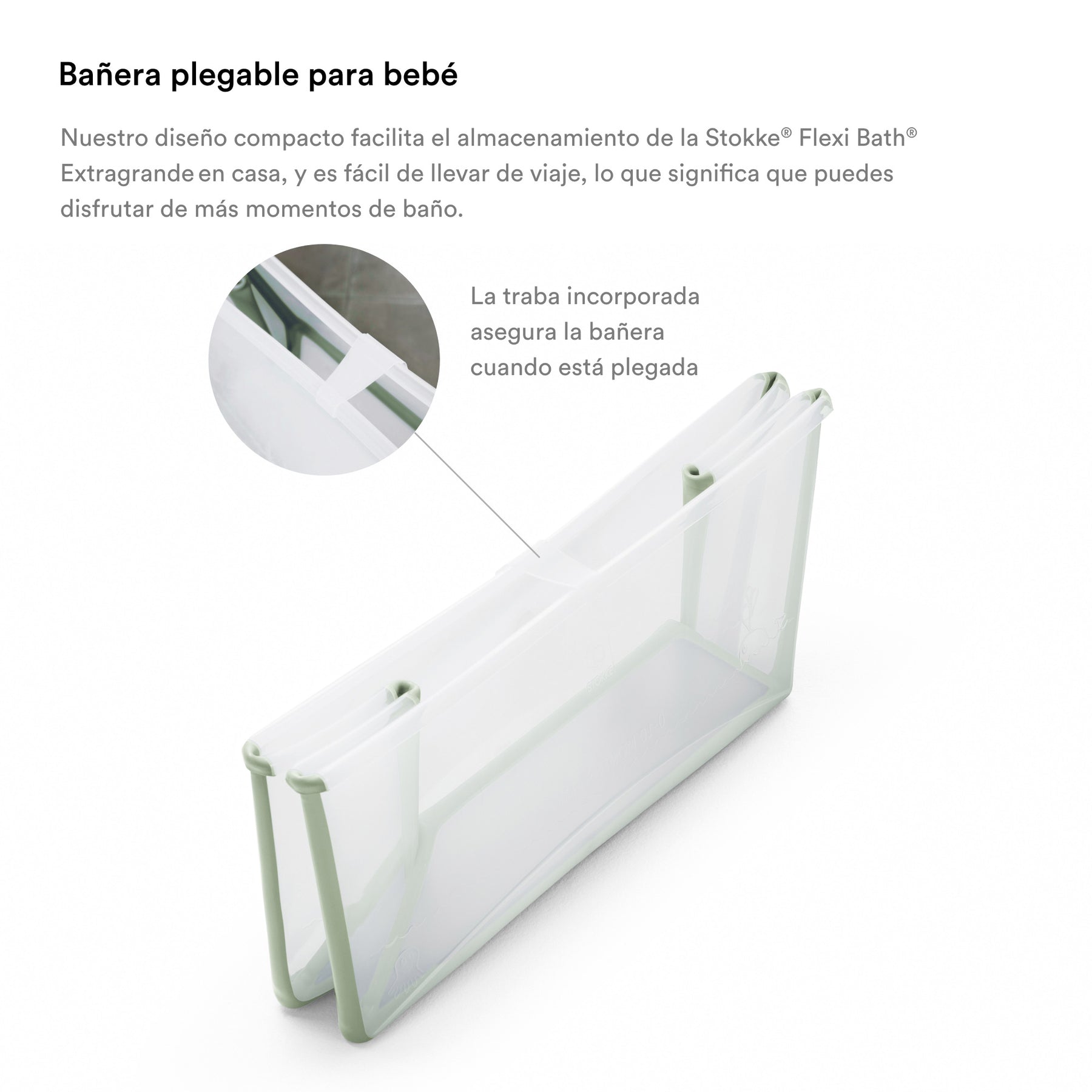 BUNDLE BAÑERA PLEGABLE FLEXI BATH XL + SOPORTE PARA RECIÉN NACIDO STOKKE