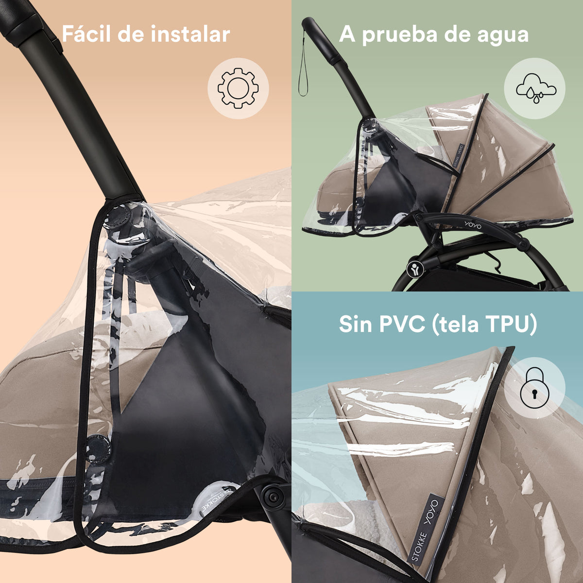 PROTECTOR DE LLUVIA PARA NEWBORN COCHE STOKKE YOYO² / YOYO³