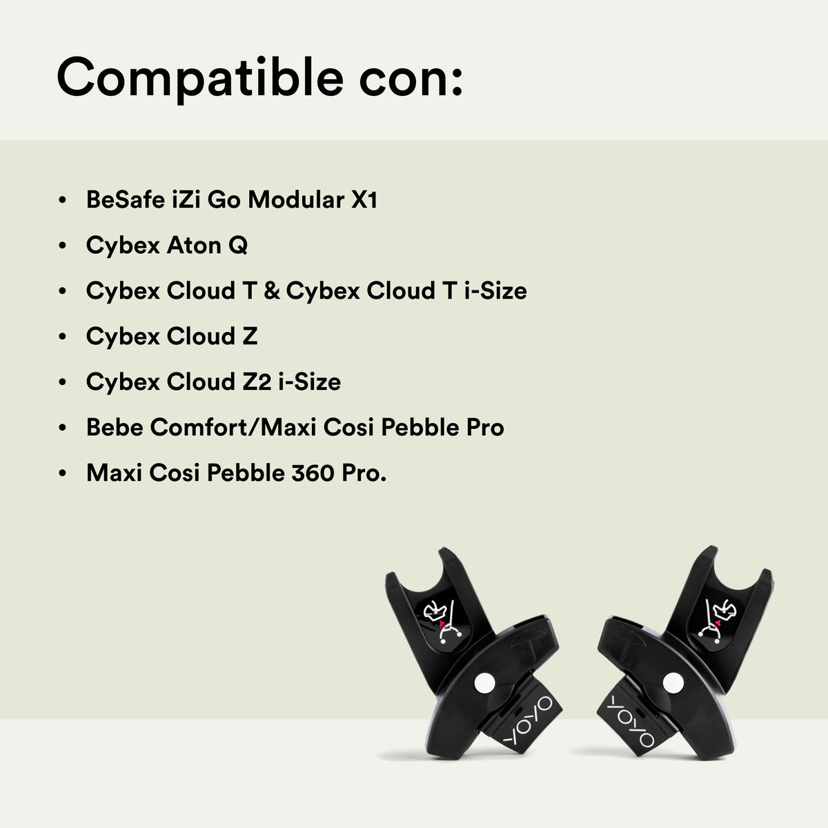 ADAPTADORES DE CAR SEAT TAMAÑO M PARA COCHE STOKKE YOYO² / YOYO³