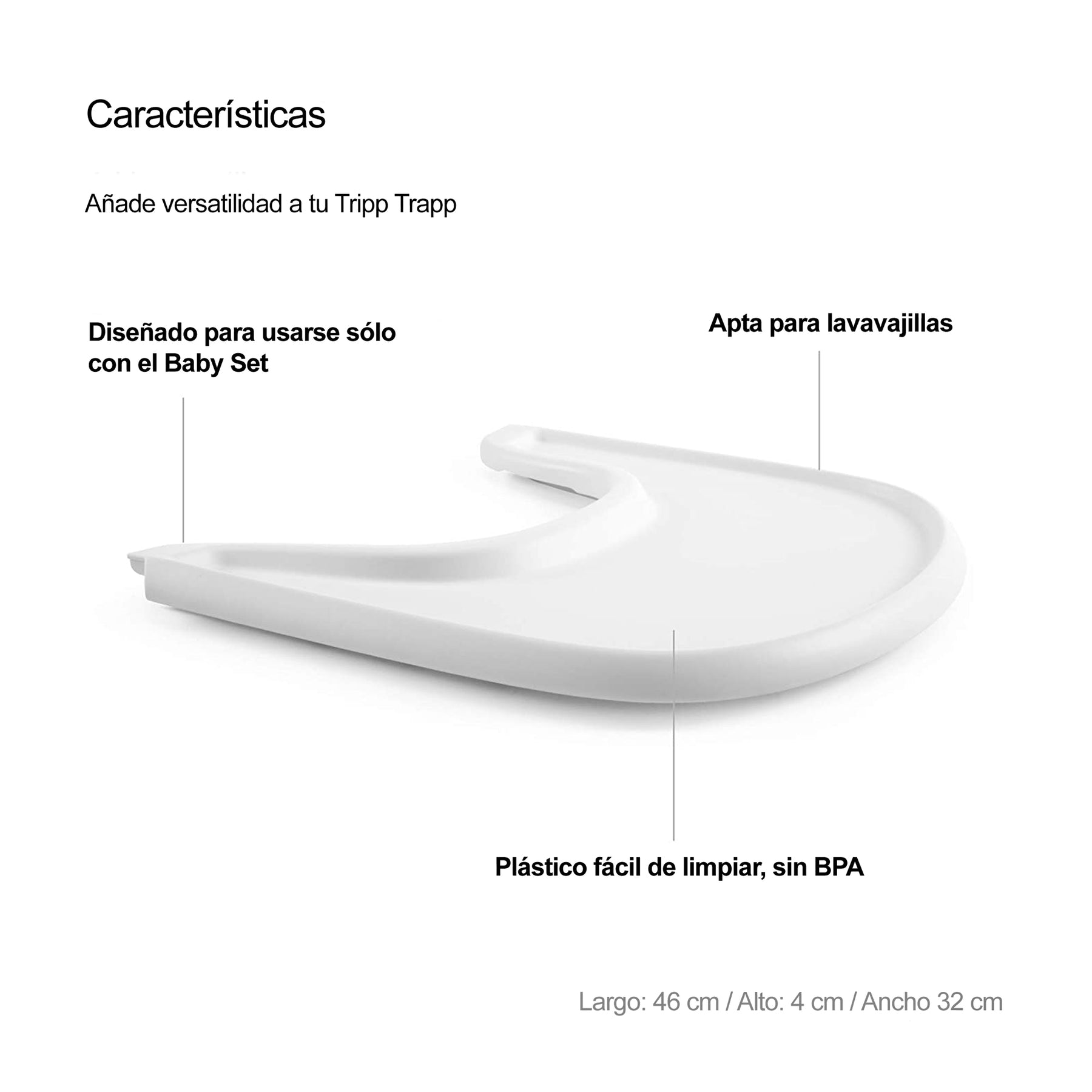 BANDEJA PARA SILLA STOKKE MODELO TRIPP TRAPP