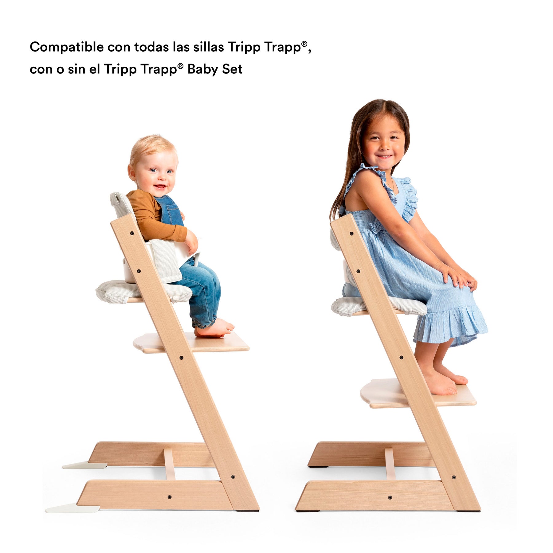 PACK SILLA MODELO TRIPP TRAPP + COJÍN NORDIC+ BABYSET + BANDEJA STOKKE