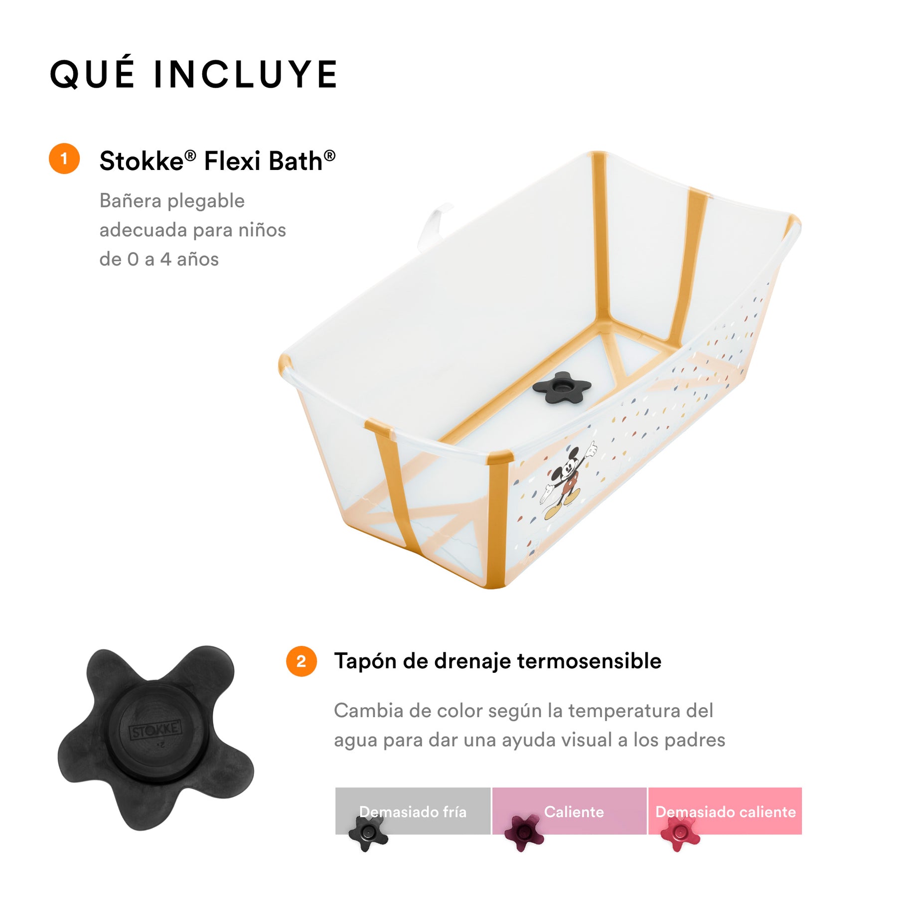 BAÑERA PLEGABLE FLEXI BATH MICKEY CELEBRATION STOKKE