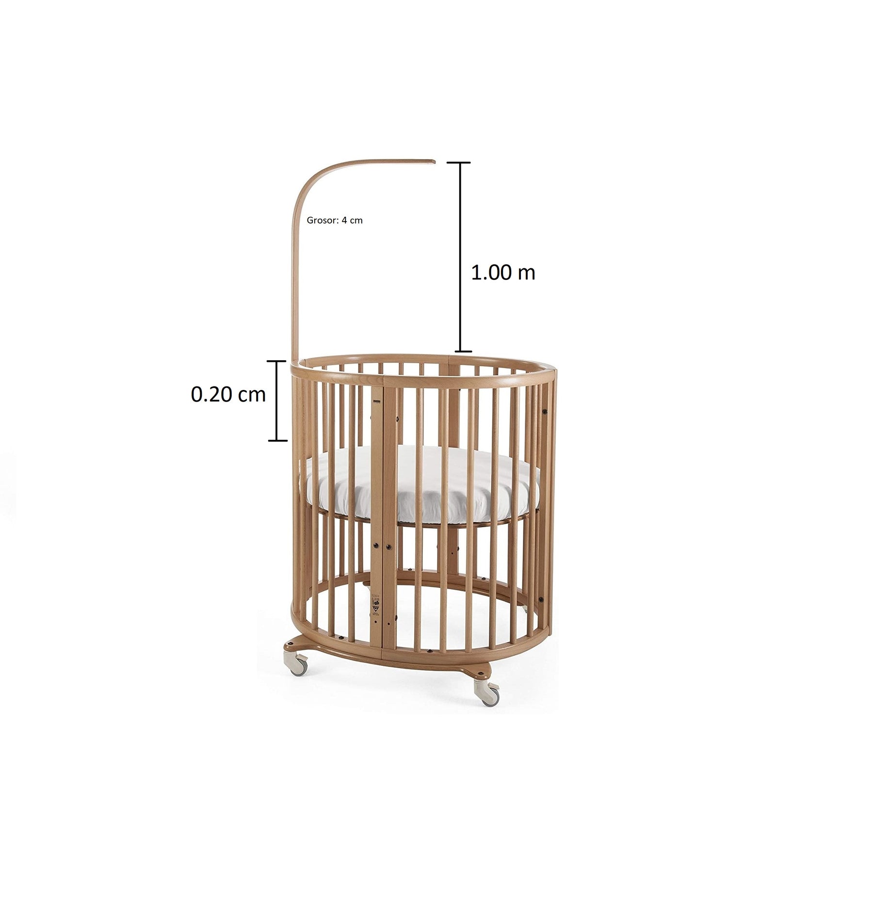 MÁSTIL DE DOSEL PARA CUNA MINI SLEEPI Y CUNA SLEEPI V2 MADERA DE HAYA STOKKE
