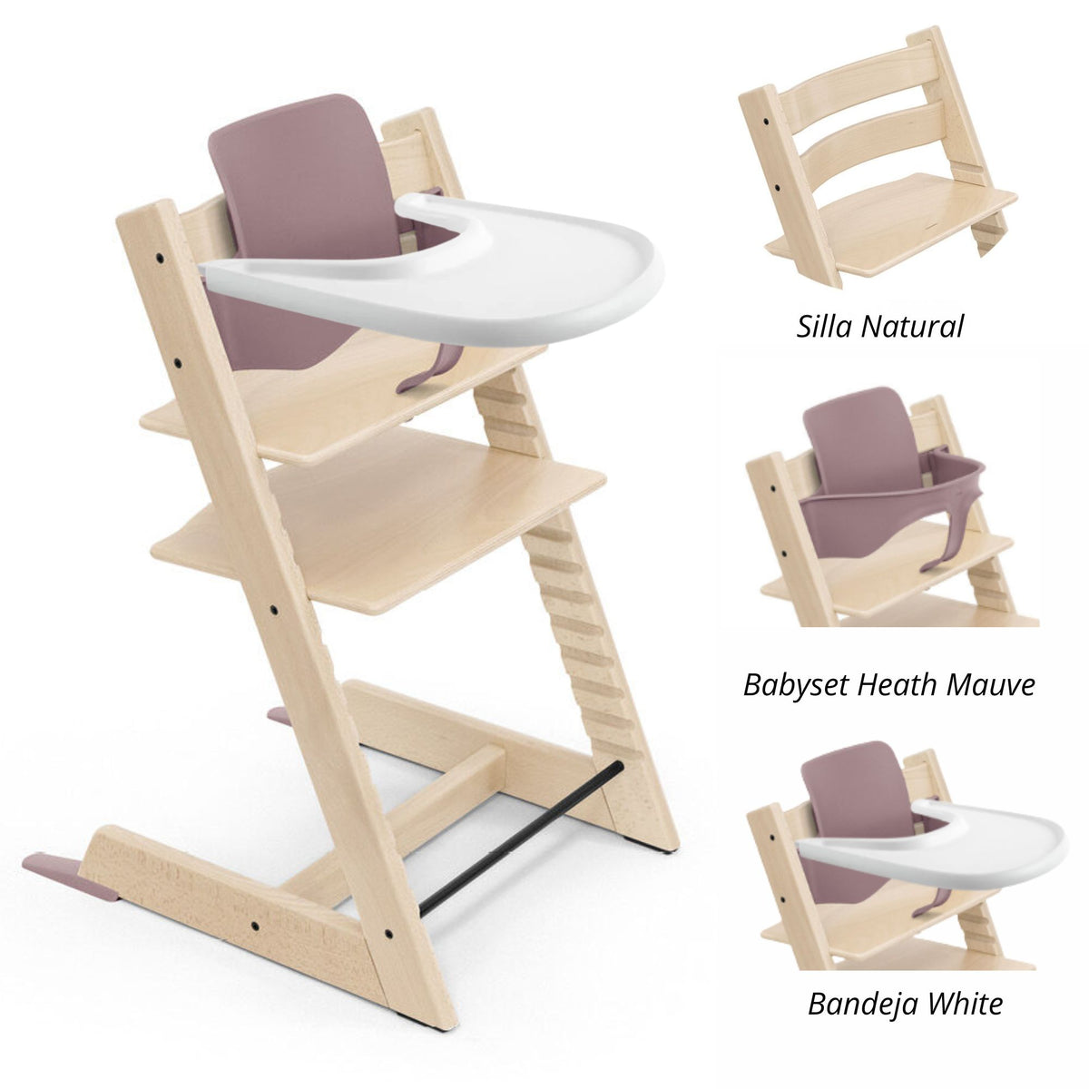 Pack alimentación: Silla Tripp Trapp + Babyset + Bandeja STOKKE