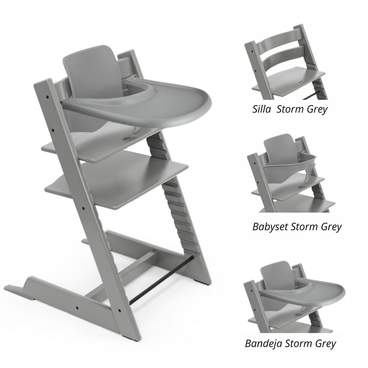 Pack alimentación: Silla Tripp Trapp + Babyset + Bandeja STOKKE