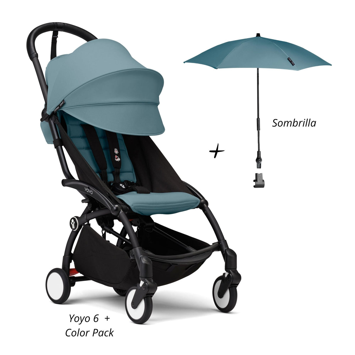 YOYO³ Pack Esencial 6+ saco con sombrilla