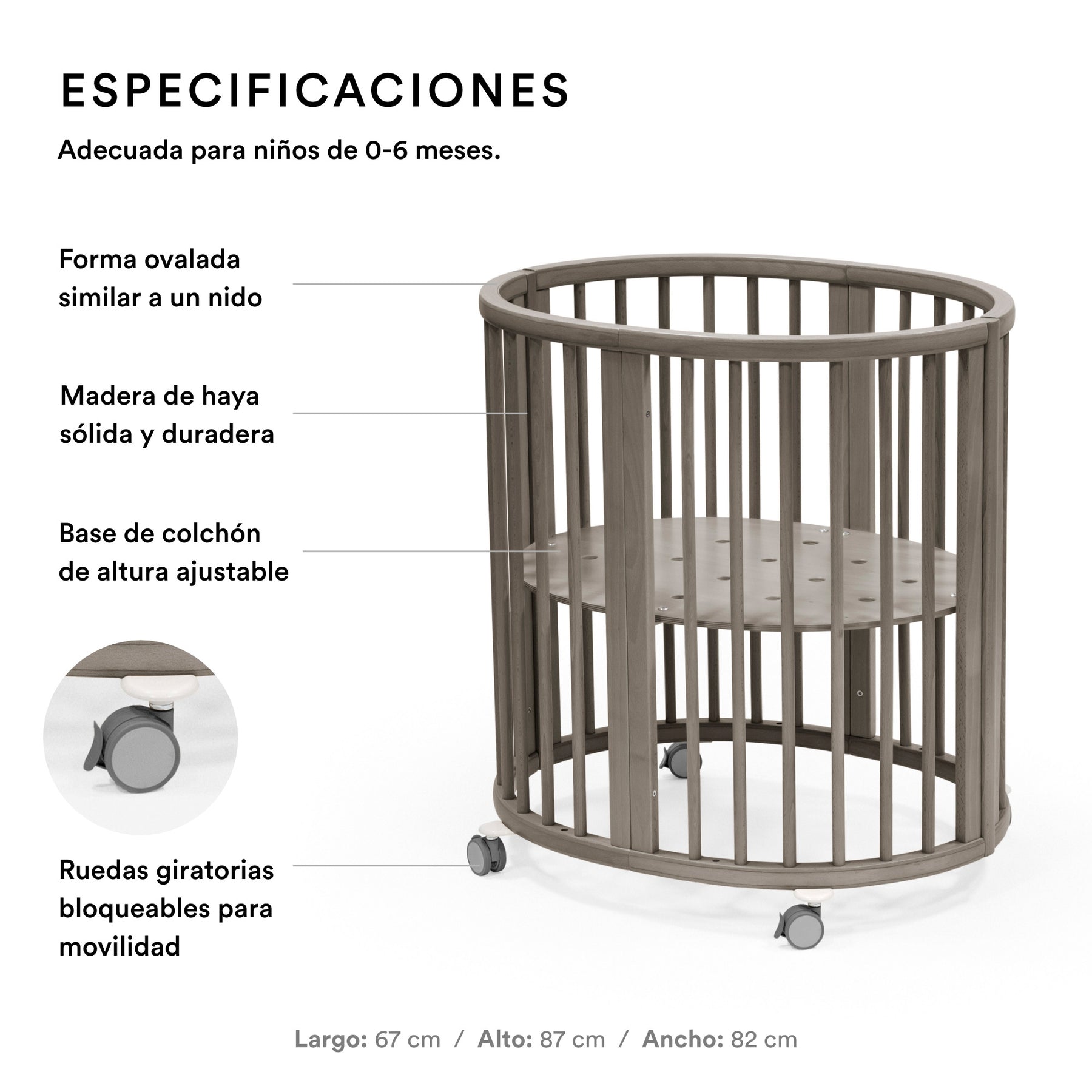 CUNA MINI SLEEPI V3 EVOLUTIVA MADERA DE HAYA STOKKE