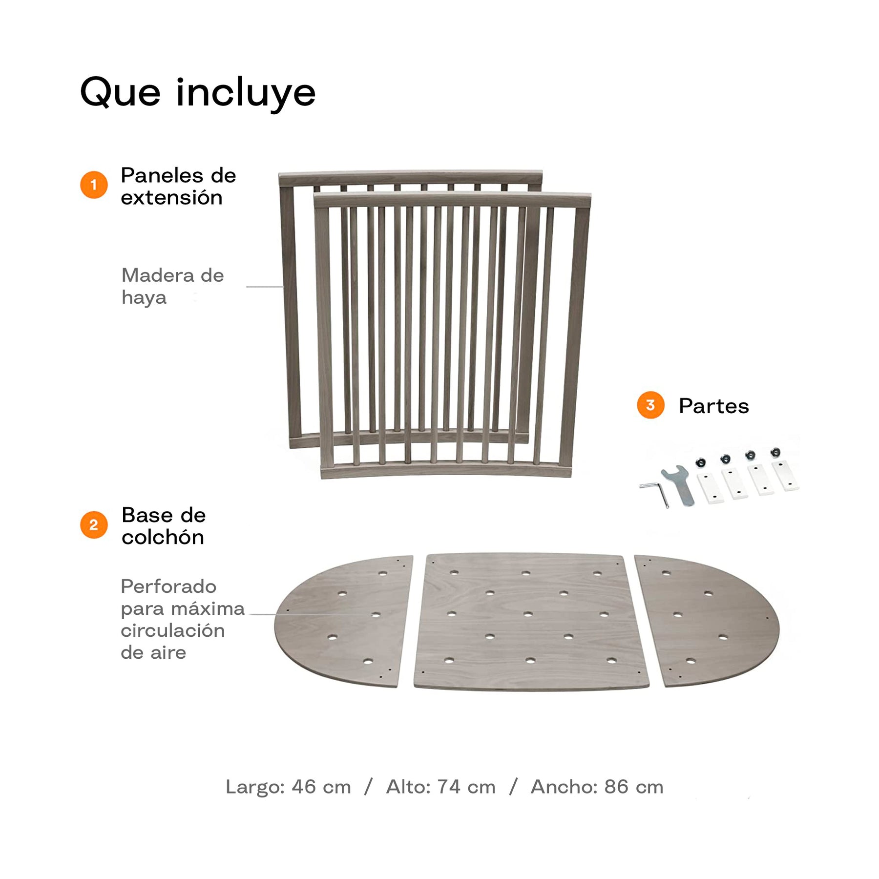 KIT DE EXTENSIÓN PARA MINI CUNA SLEEPI V3 MADERA DE HAYA STOKKE