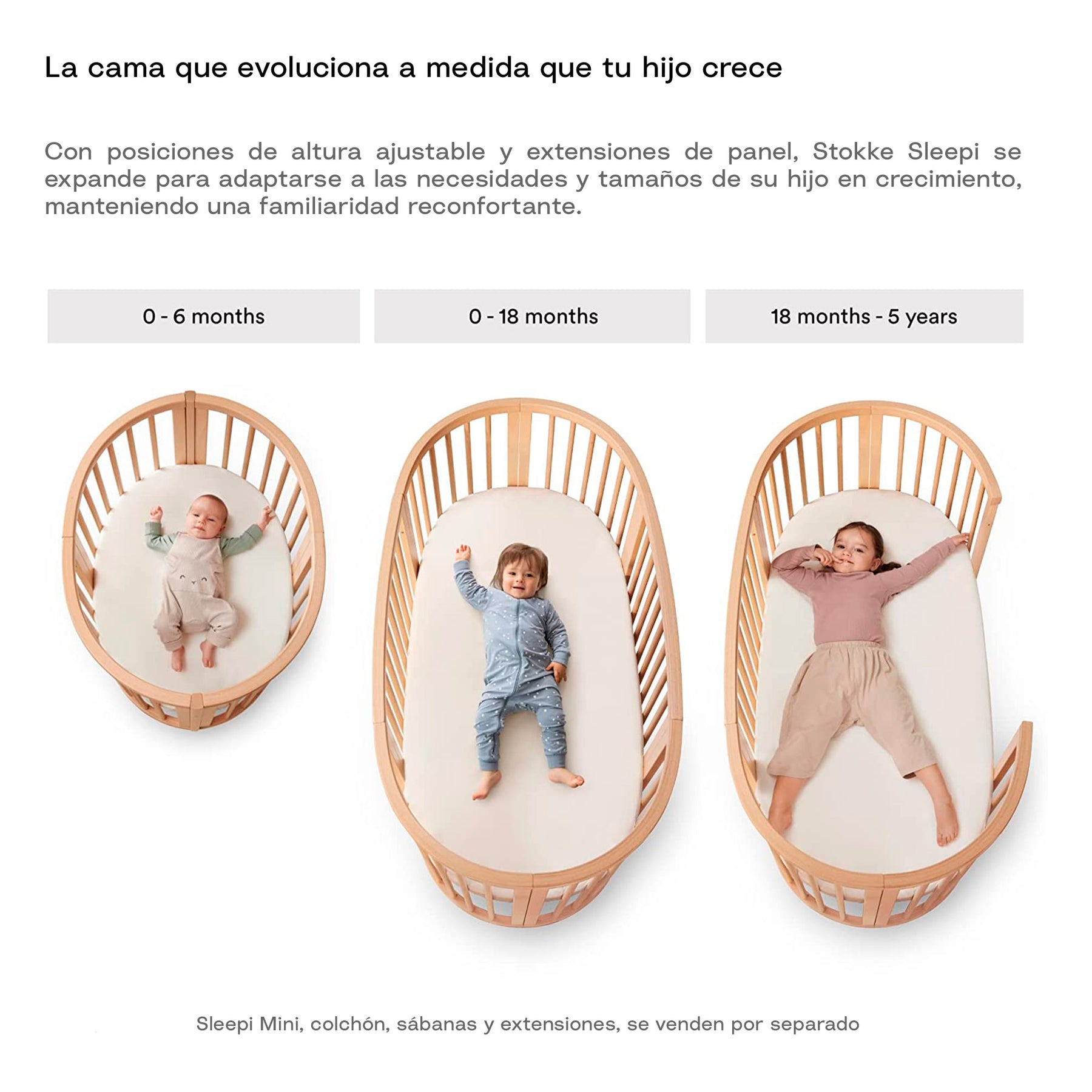 KIT DE EXTENSIÓN PARA MINI CUNA SLEEPI V3 MADERA DE HAYA STOKKE