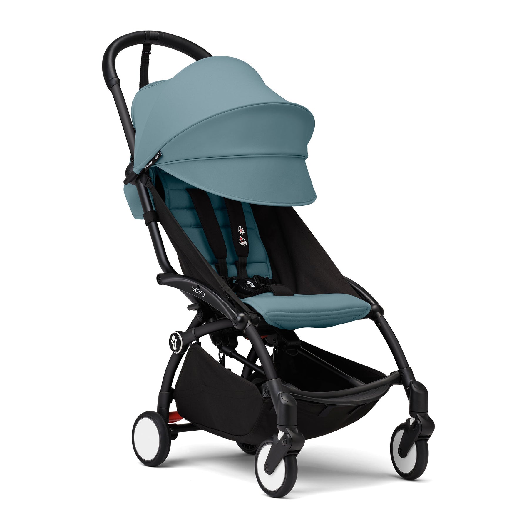 COCHE STOKKE YOYO³ CHASIS NEGRO TEXTIL 2DA ETAPA DE 6 MESES A 4 AÑOS