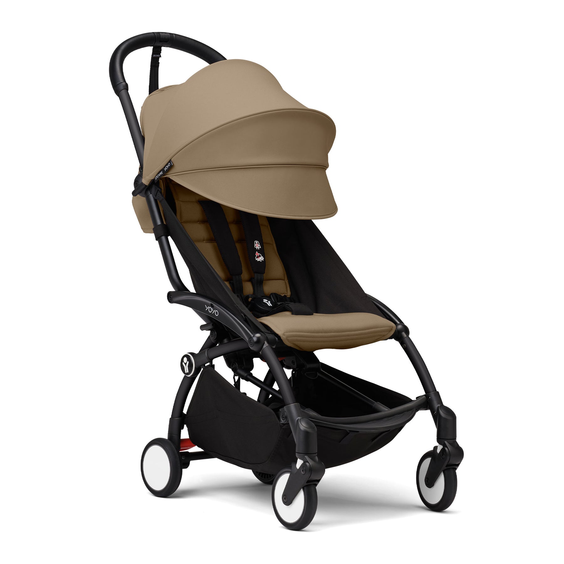 COCHE STOKKE YOYO³ CHASIS NEGRO TEXTIL 2DA ETAPA DE 6 MESES A 4 AÑOS