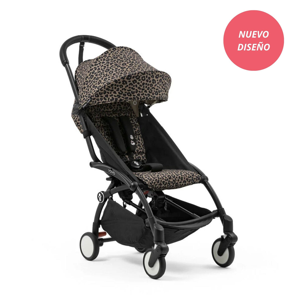 Coche de bebé ligero Stokke YOYO³ 6+ Leopardo | Compacto y plegable