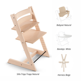 PACK ALIMENTANCIÓN 2 : SILLA TRIPP TRAPP + BABYSET + BANDEJA+ HARNESS STOKKE