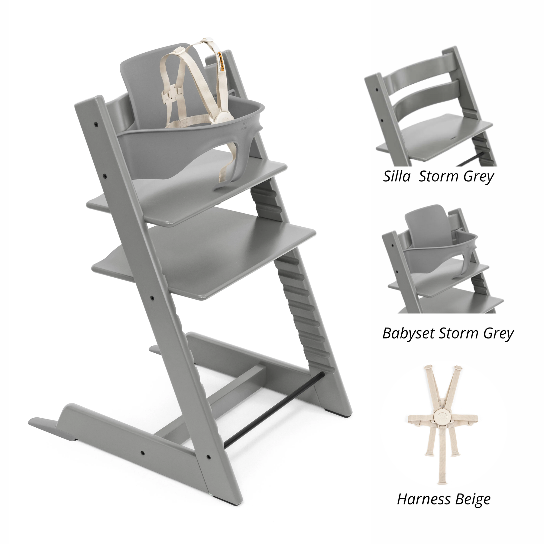Pack silla Tripp Trapp+ Babyset + Arnes - Stokke