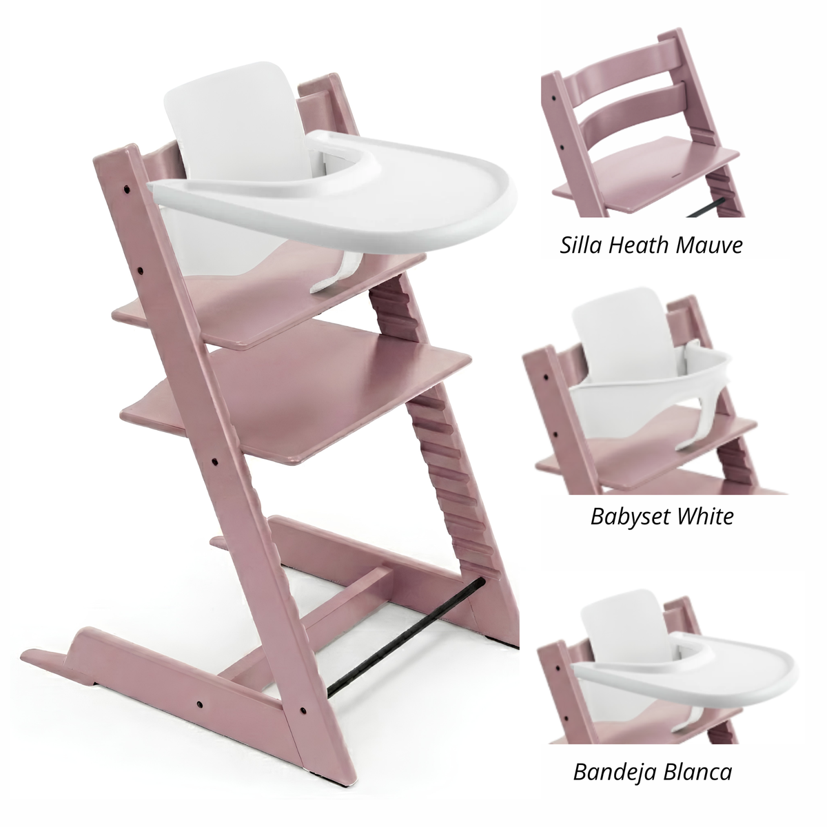 Pack alimentación: Silla Tripp Trapp + Babyset + Bandeja STOKKE