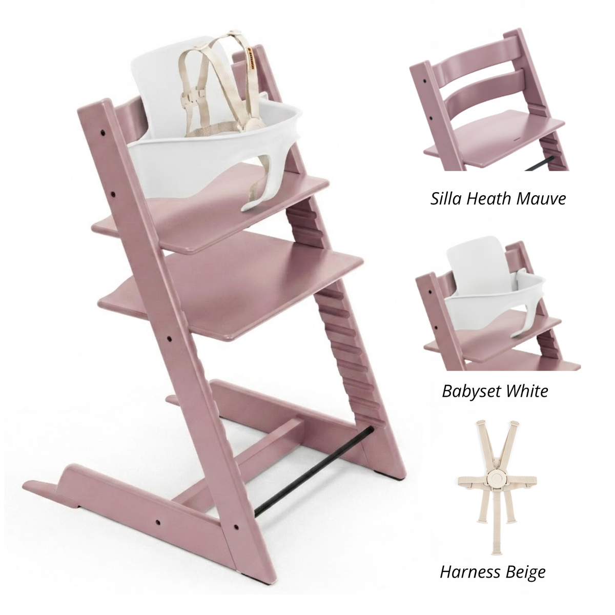 Pack silla Tripp Trapp+ Babyset + Arnes - Stokke