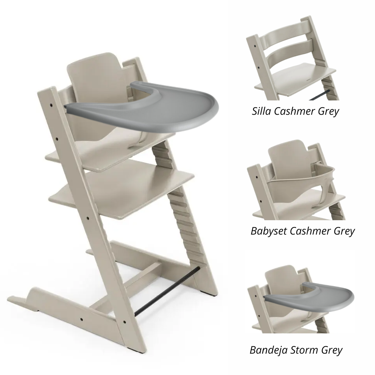 Pack alimentación: Silla Tripp Trapp + Babyset + Bandeja STOKKE