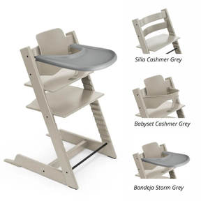 Pack alimentación: Silla Tripp Trapp + Babyset + Bandeja STOKKE