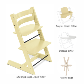PACK ALIMENTANCIÓN 2 : SILLA TRIPP TRAPP + BABYSET + BANDEJA+ HARNESS STOKKE