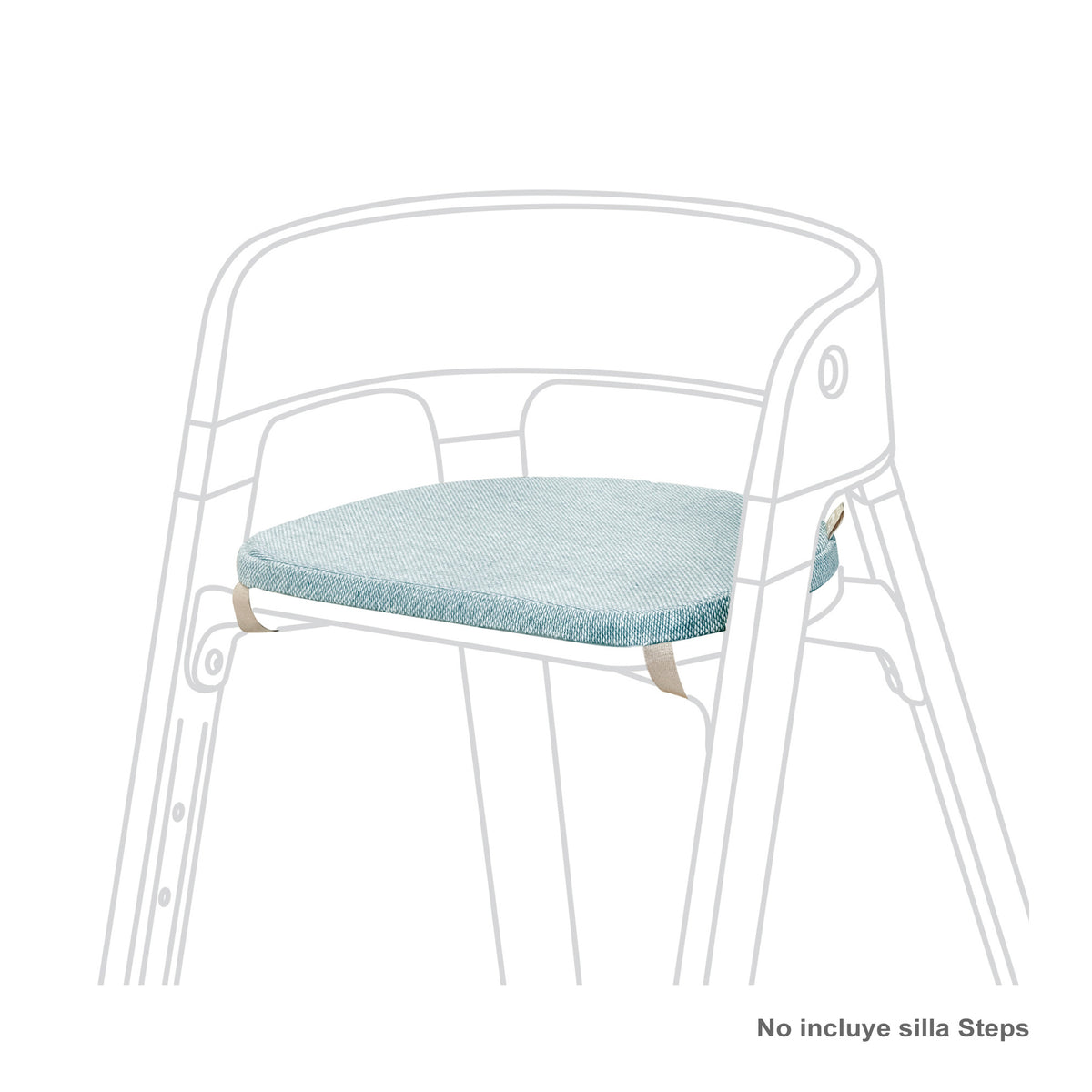 COJÍN ACOLCHADO PARA SILLA STOKKE MODELO STEPS