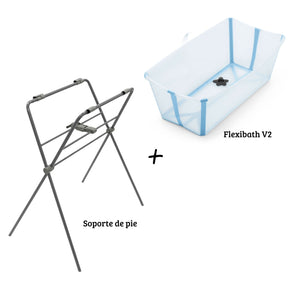 PACK BAÑERA PLEGABLE FLEXIBATH V2+ SOPORTE DE PIE STOKKE
