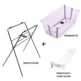 Pack Bañera FlexiBath V2 + Soporte de Pie Stokke + Soporte de recién Nacido STOKKE