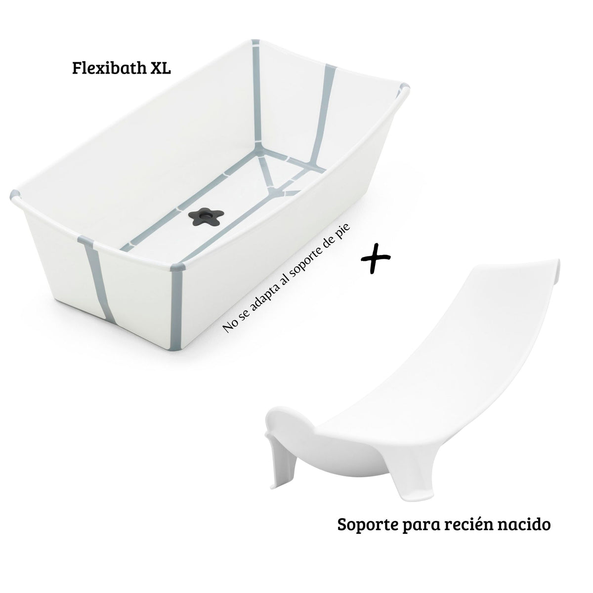 PACK BAÑERA PLEGABLE FLEXI BATH XL + SUPPORT NEWBORN STOKKE