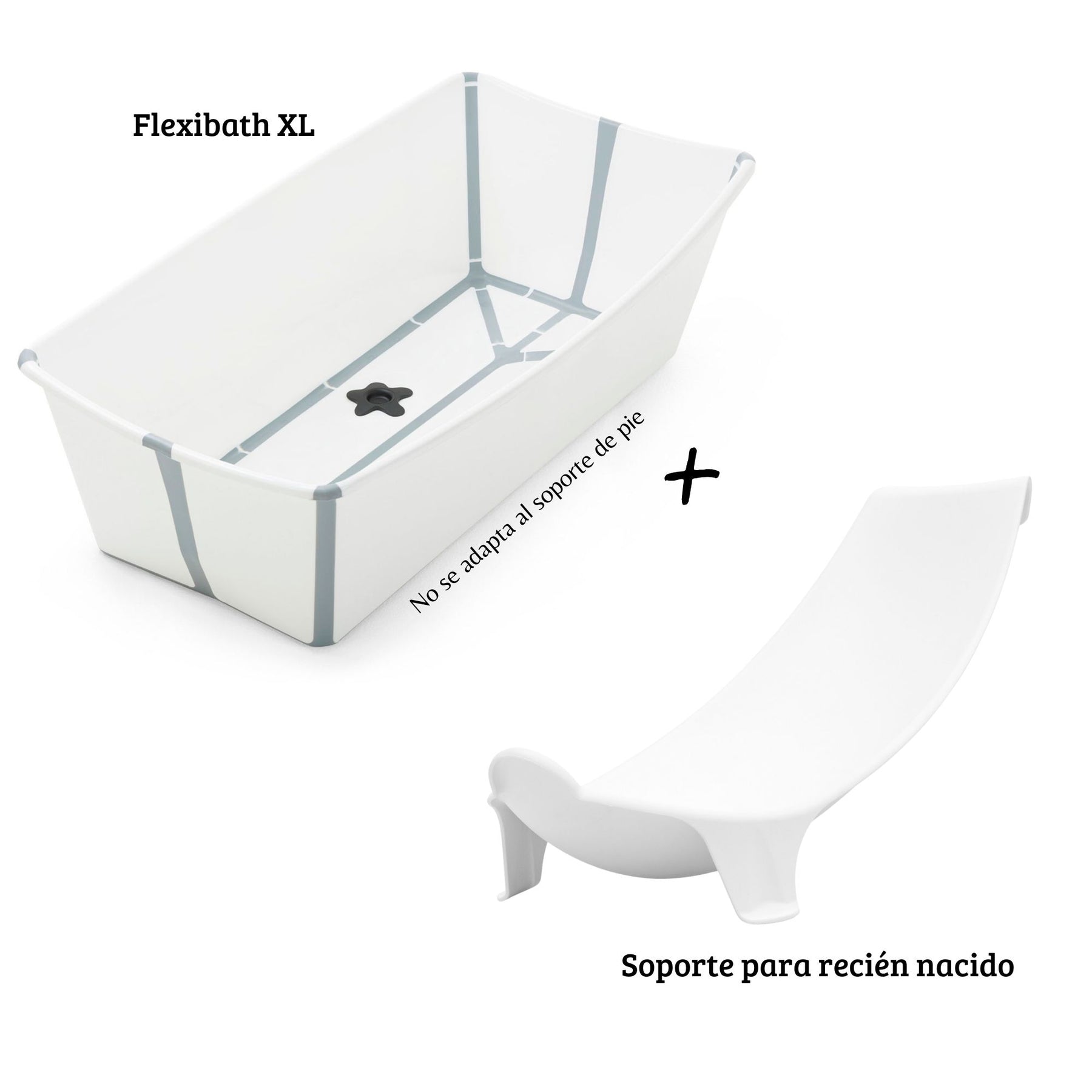 PACK BAÑERA PLEGABLE FLEXI BATH XL + SUPPORT NEWBORN STOKKE