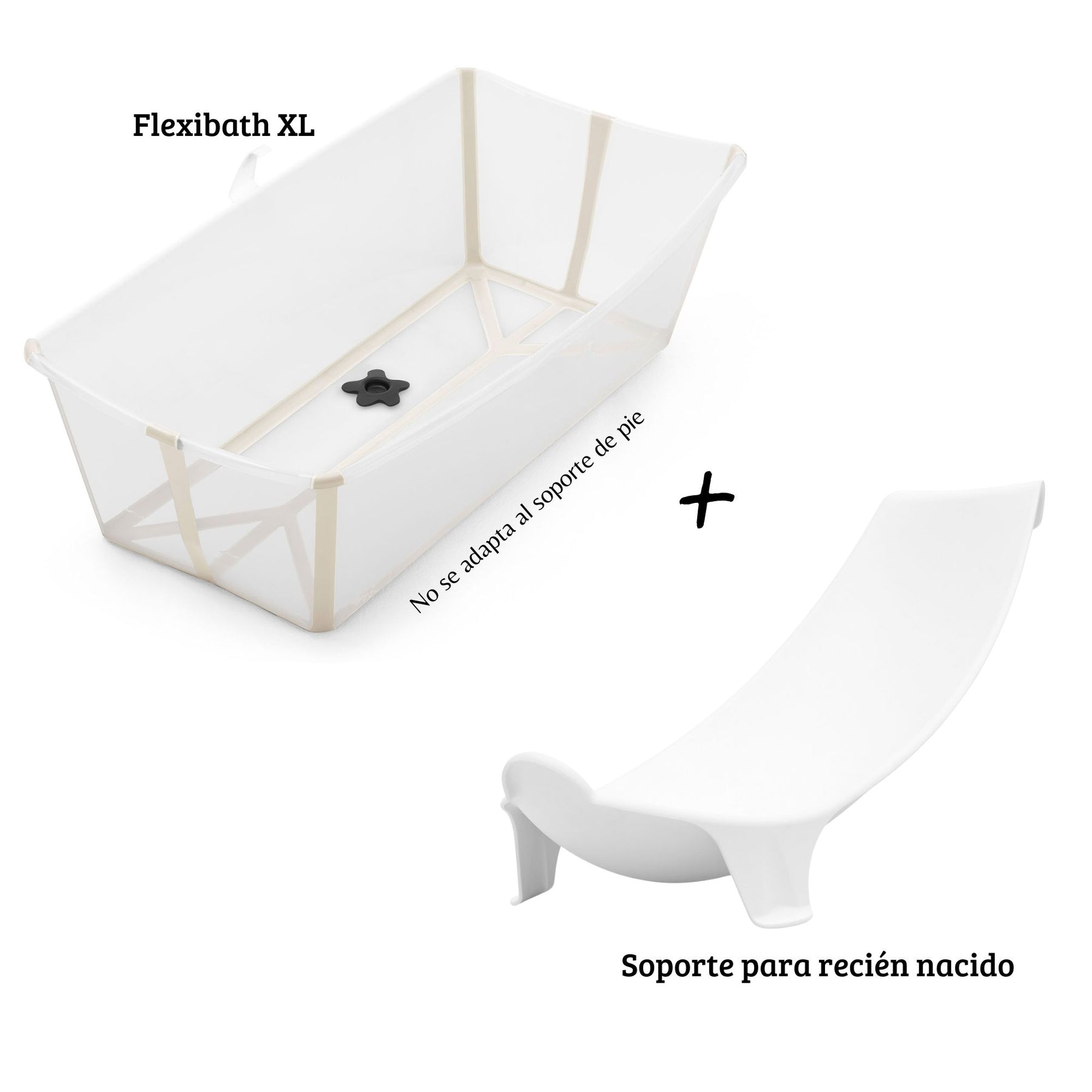 PACK BAÑERA PLEGABLE FLEXI BATH XL + SUPPORT NEWBORN STOKKE