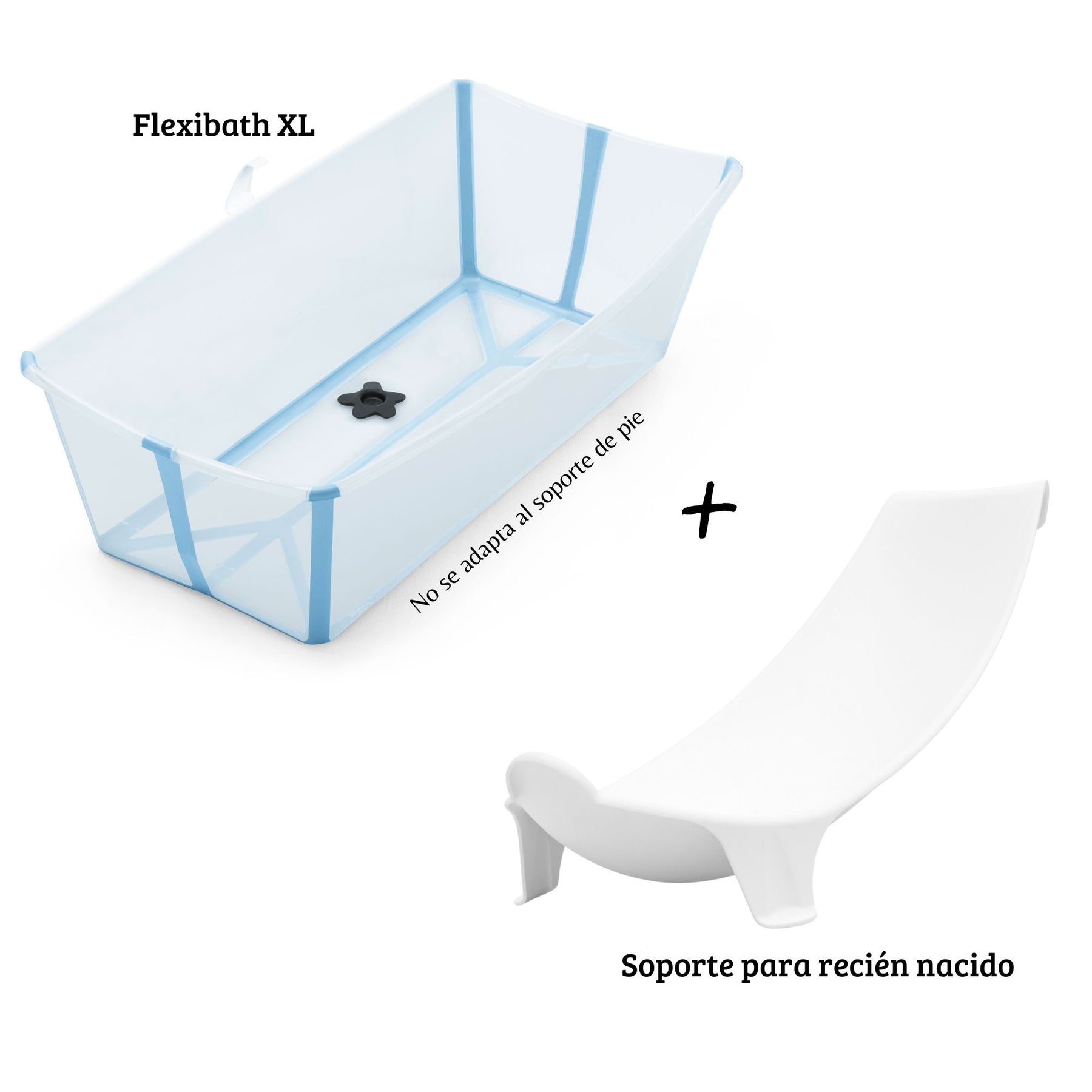 PACK BAÑERA PLEGABLE FLEXI BATH XL + SUPPORT NEWBORN STOKKE