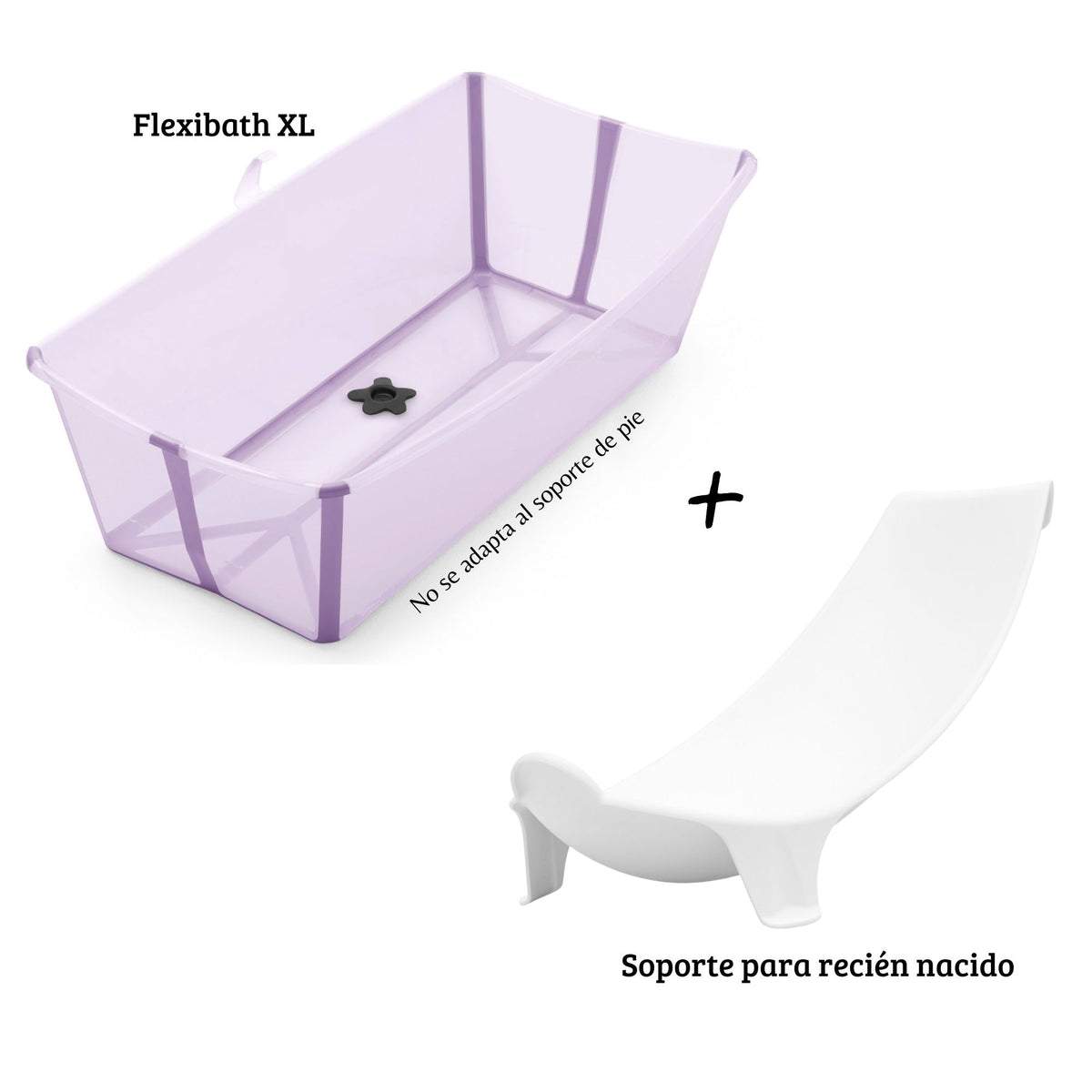 PACK BAÑERA PLEGABLE FLEXI BATH XL + SUPPORT NEWBORN STOKKE