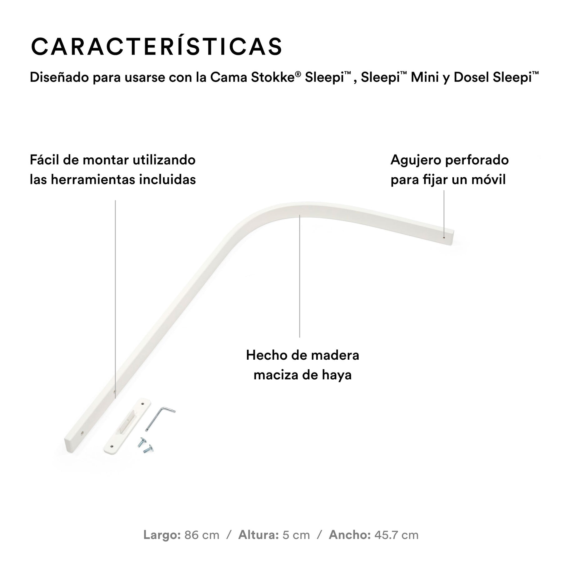 Mástil de dosel para cuna Mini Sleepi V3 y Cuna Sleepi V3 - STOKKE