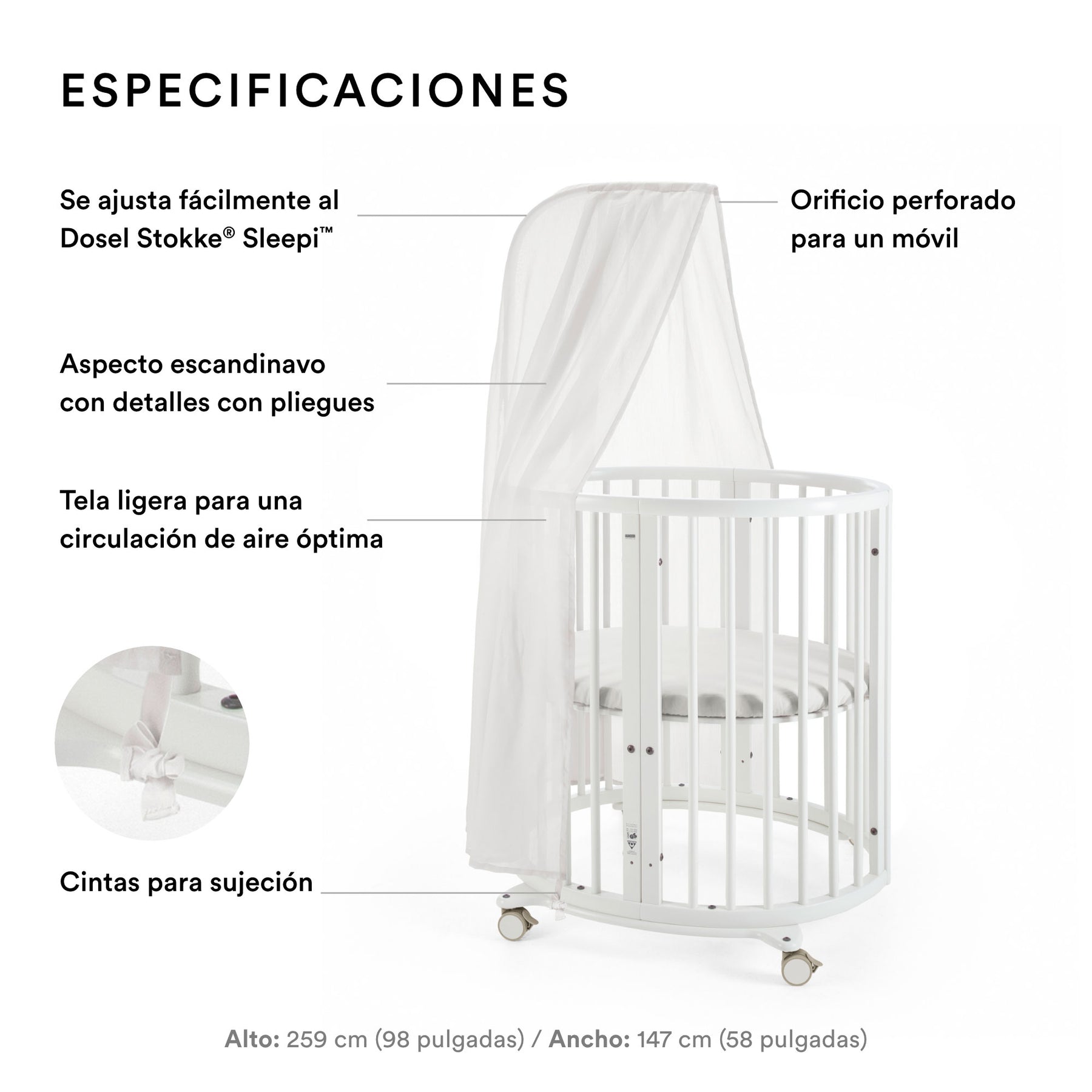 Dosel para Cuna Mini Sleepi V3 y Sleepi V3 Stokke – Protección y Comodidad para Bebé