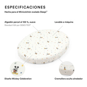 Sábana bajera Mickey Celebration Modelo Mini Sleepi  V3 STOKKE