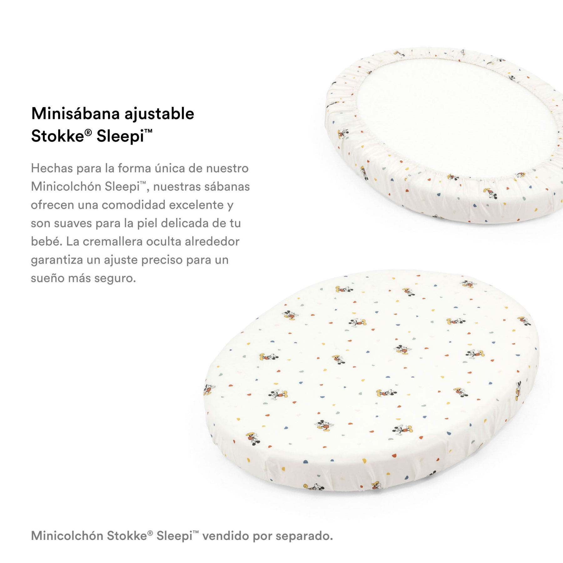 Sábana bajera Mickey Celebration Modelo Mini Sleepi  V3 STOKKE
