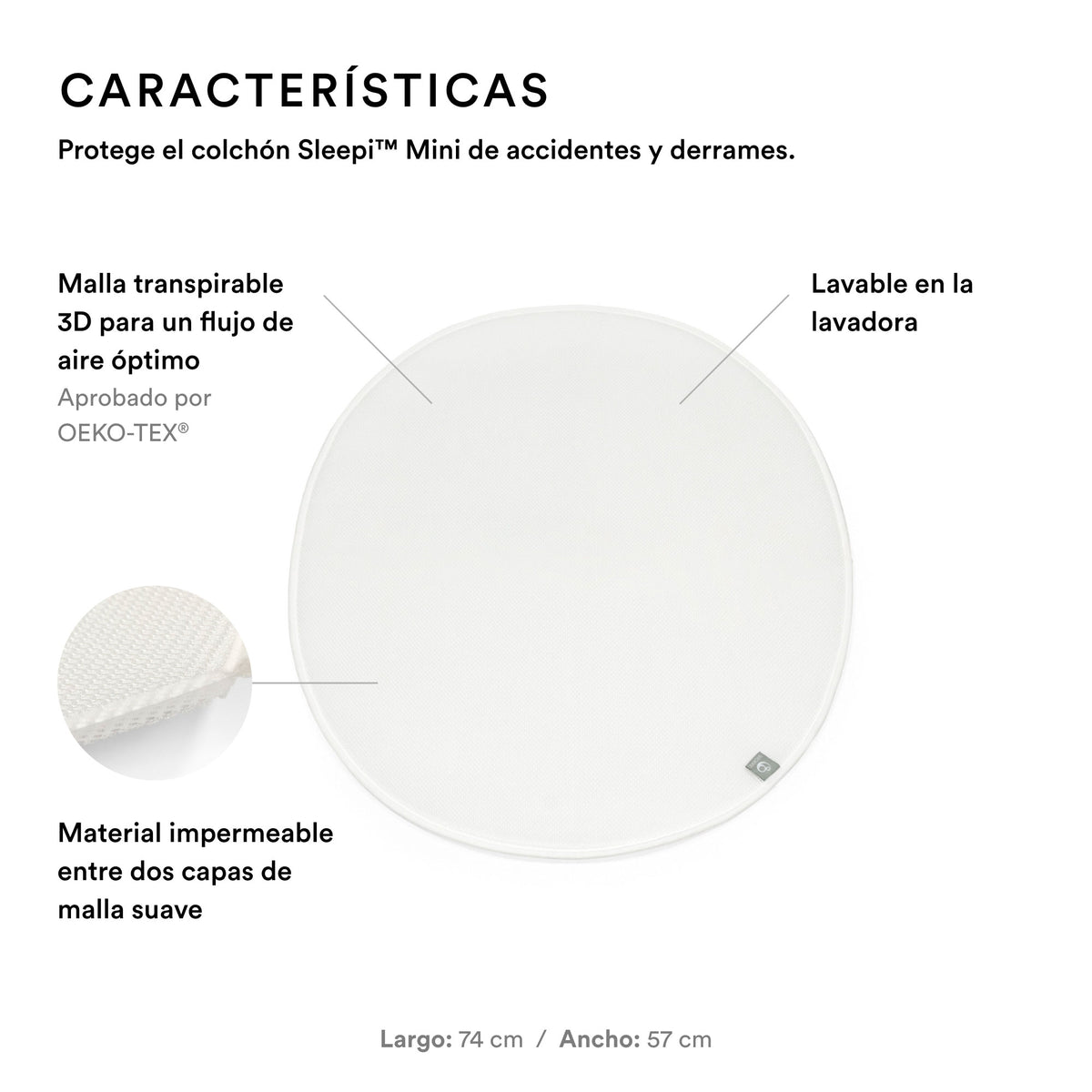 Protector de colchón de algodón modelo Mini Sleepi V3 STOKKE