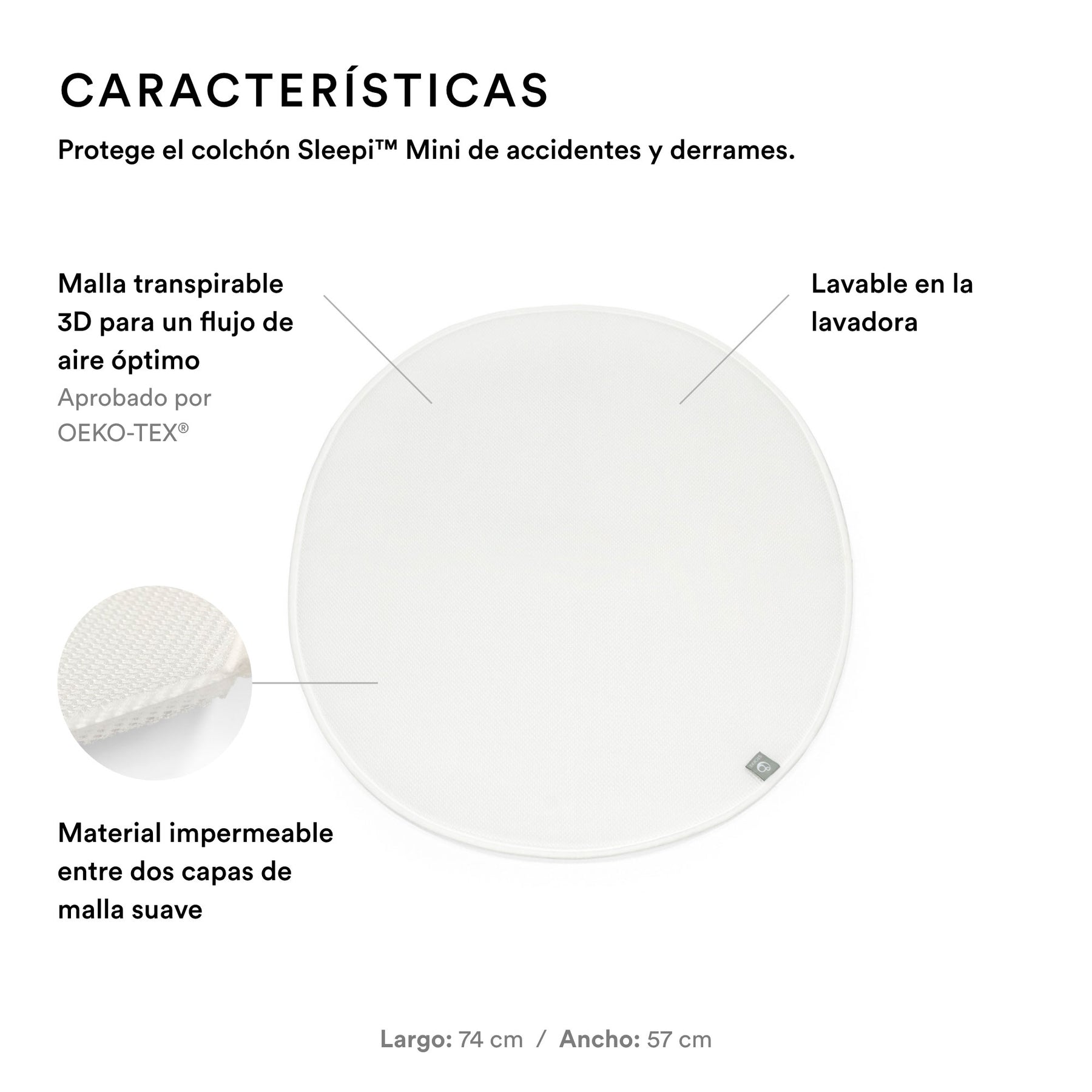 Protector de colchón de algodón modelo Mini Sleepi V3 STOKKE