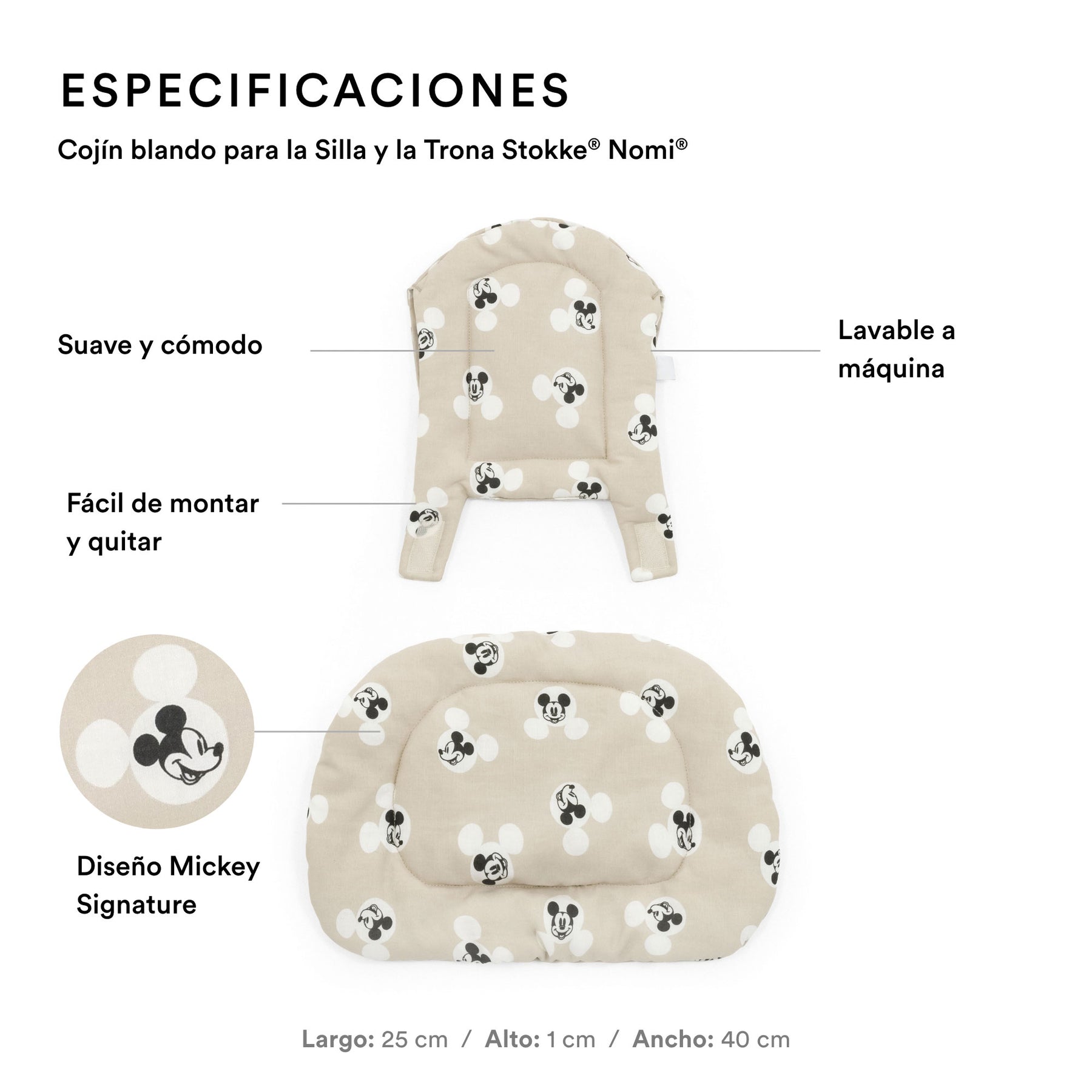 Cojín para silla Modelo Nomi - Stokke