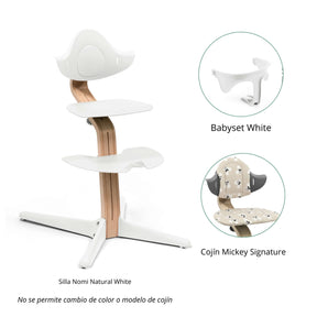 PACK SILLA NOMI + COJÍN MICKEY SIGNATURE+ BABYSET STOKKE