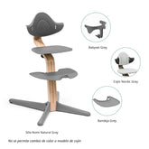 PACK SILLA NOMI + COJÍN+ BABYSET + BANDEJA STOKKE