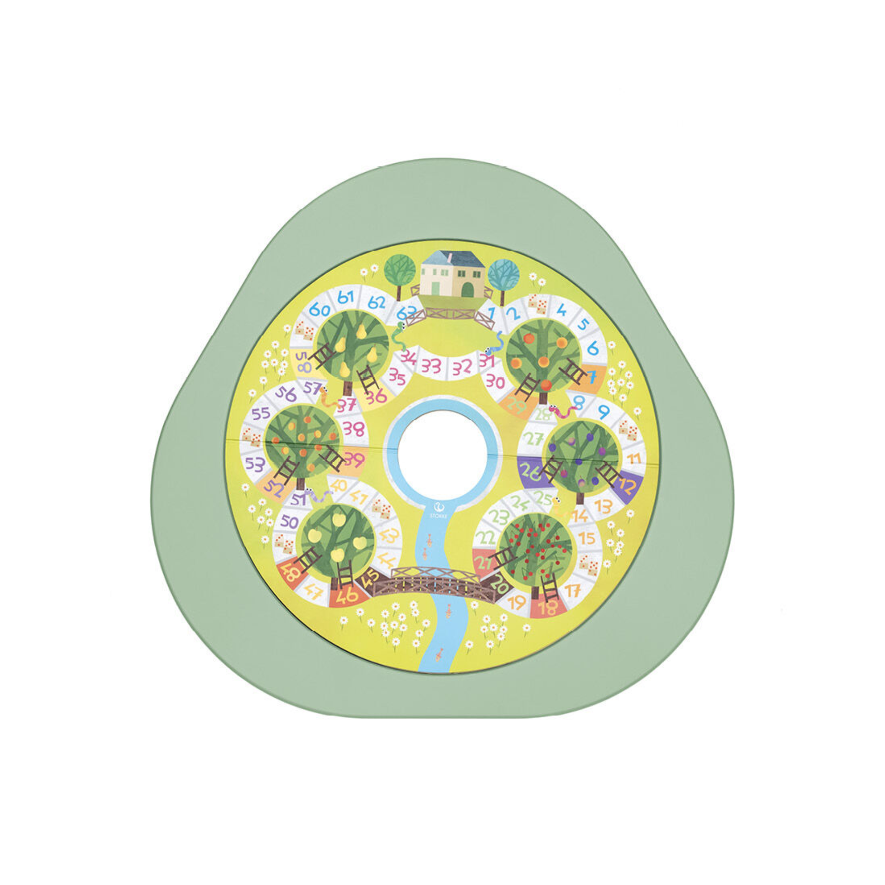 Tablero doble cara de juego frutas y verduras para mesa Mutable – Stokke